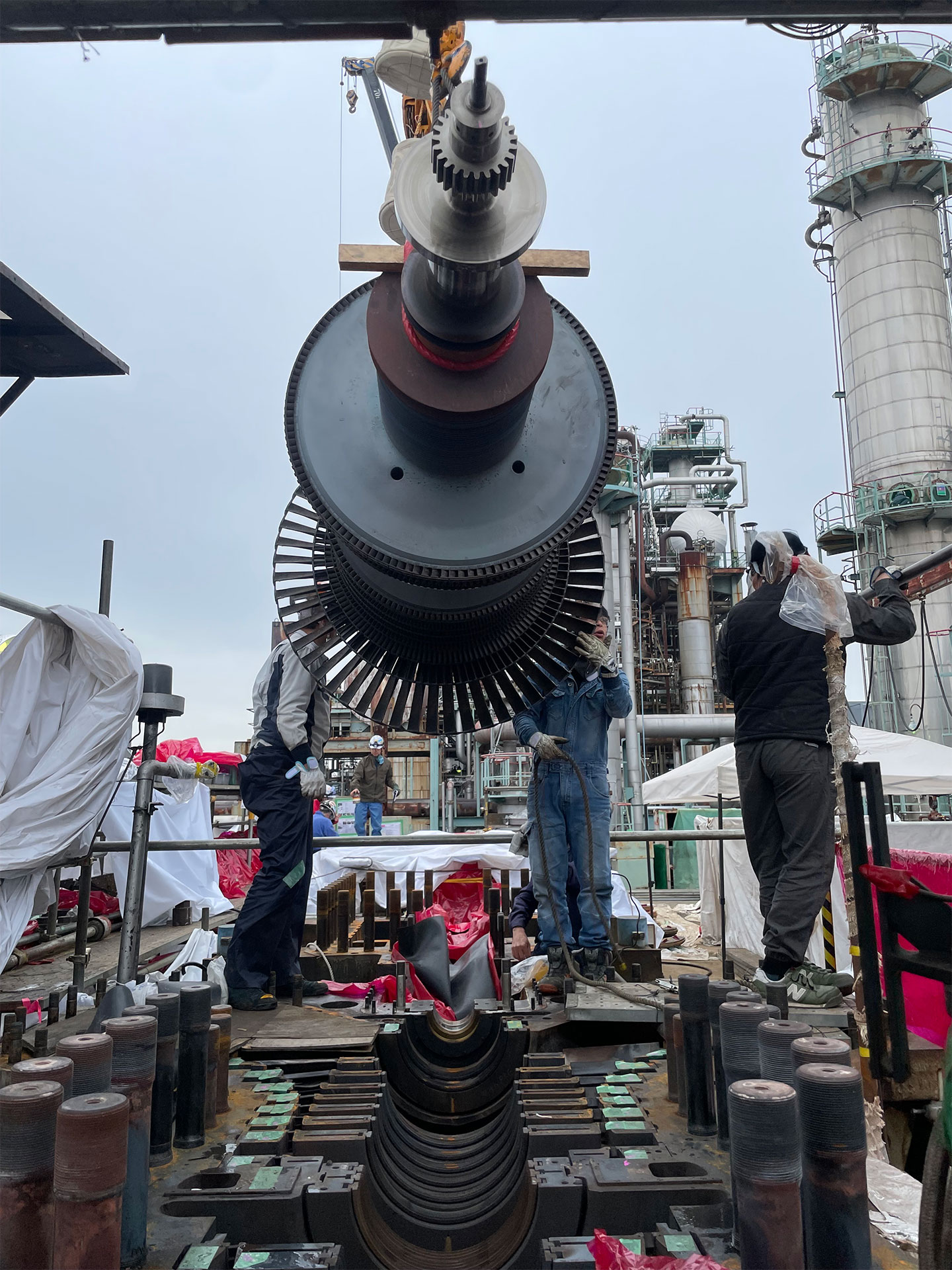 神奈川県某化学プラント 蒸気タービン分解点検