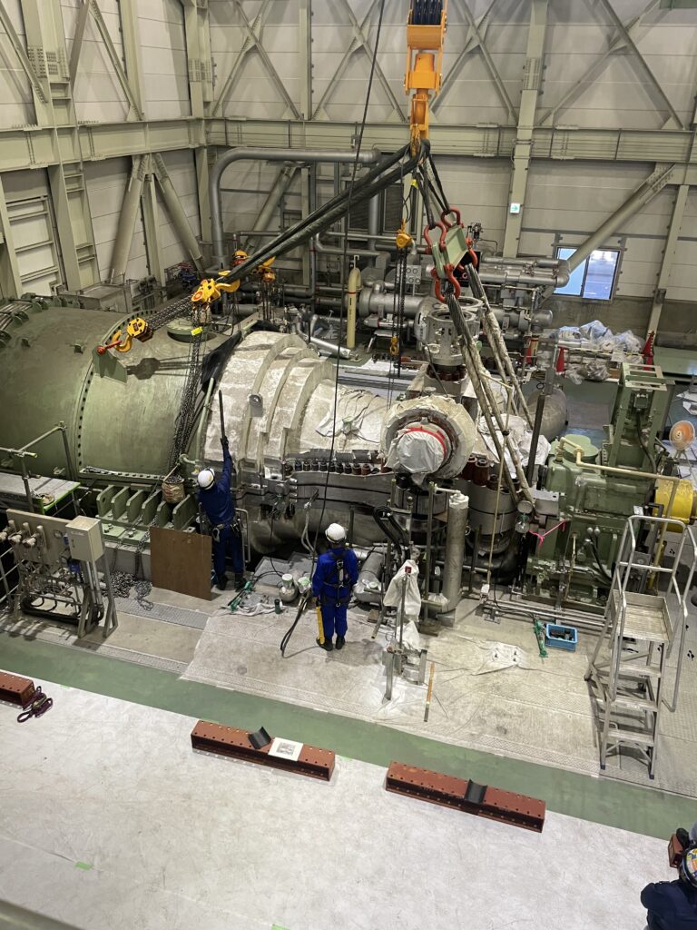 青森県某バイオマス発電所 蒸気タービン分解点検